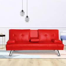 casainc home futon sofa bed red