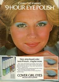 then and now blue eye shadow in the