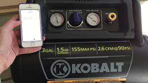 kobalt 3 gallon 1 5 hp air compressor