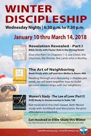 The art of neighboring bible study. Wednesday Night Winter Discipleship Classes Schedule Fbc Tampa