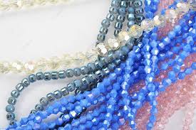 Sparkling Faceted Glass Beads In