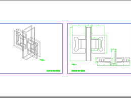 Tempered Glass Anchor In Autocad Cad