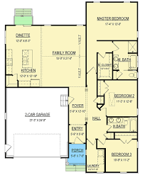 3 Bedroom Traditional Ranch Home Plan