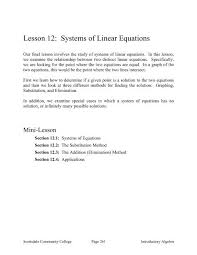 Linear Equations Scottsdale Community