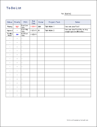 Free To Do List Template Free Customizable Spreadsheet For Microsoft