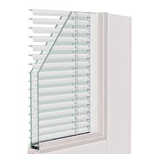 Mp Doors 36 In X 80 In Low E Blinds Between Glass White Left Hand Inswing 1 2 Lite Clear Fiberglass Prehung Front Door