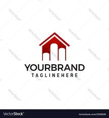 House Statistic Chart Logo Template Design