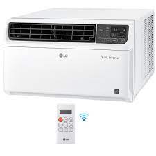 Find the best selling home central air conditioners on ebay. Lg Electronics 18 000 Btu Dual Inverter Smart Window Air Conditioner With Wi Fi Enabled And Remote In White Lw1817ivsm The Home Depot