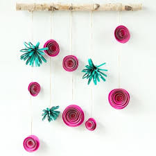 Paper Flower Wall Hanging Projects