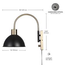 Globe Electric 1 Light Matte Brass Plug