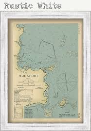 Rockport Massachusetts 1909 Nautical Chart By Geo Eldridge Colored Version