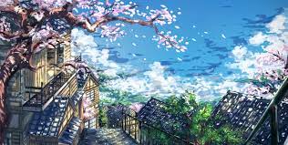 anime house hd wallpaper by c4