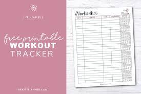 free printable workout tracker