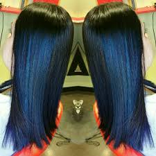 Hair color balayage natural black highlighted medium brown.color matching service is available. So Black It S Blue Wellness Modern Salon