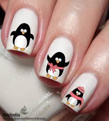 penguin nail art decal sticker nailodia