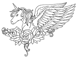 Let your child color his personal unicorn and go on a magical journey! Realistic Unicorn Coloring Pages Coloring Home