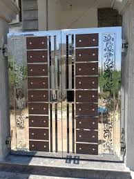 stainless steel swing main gates used