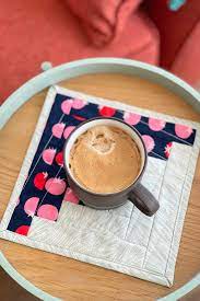 coffee cabin self binding mug rug