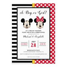 Mickey Minnie Boy Or Girl Gender Reveal Invitation