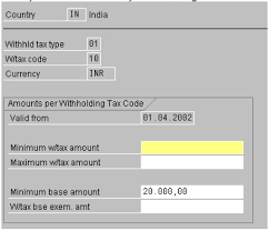 withholding tax in sap