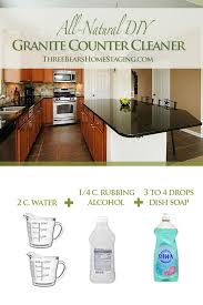 clean granite countertops naturally