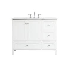 You can use these bathroom vanities 42 inches in several places such as private properties, offices, hotels, apartments, and other buildings. Timeless Home 42 In W X 22 In D X 34 In H Single Bathroom Vanity In White With Calacatta Quartz Th36042white The Home Depot