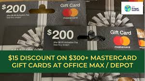 mastercard gift cards at office max