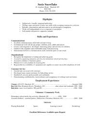 Simple Resume Template For Highschool Students Template Resume