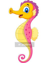 Duvet Cover Cartoon Funny Seahorse