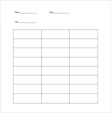 Blank Table Template Sada Margarethaydon Com