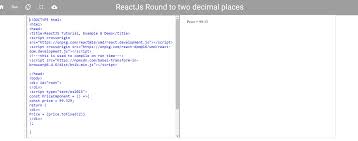 reactjs round to two decimal places