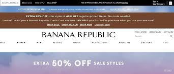 The banana republic factory offers exclusive designs and stylish looks at extraordinary prices. Top Banana Republic Promo Codes Coupons
