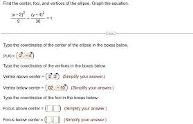 Ellipse Graph The Equation