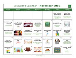 Us Educators Calendar 2019 2020