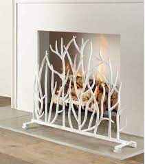 Single Panel Fireplace Screen In