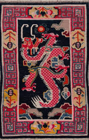 / teppich, china, 125x61 cm. Antike Teppiche Aus China Traditionelle Symbolteppiche