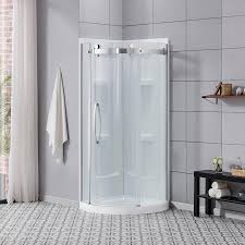 Find ada compliant shower stalls & enclosures at lowe's today. Ove Decors Bel 34 In Chrome Premium Corner Round Shower Door With Walls And Base In The Shower Stalls Enclosures Department At Lowes Com