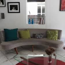 clearing retro curved sofa