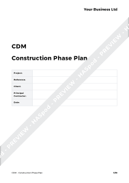 Construction Phase Plan Cdm Template