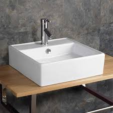 Counter Mounted Square Bathroom Sink Napoli