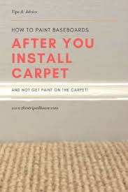 how to paint baseboards after you