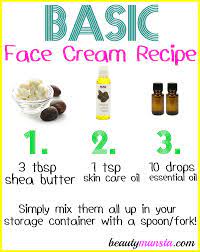 basic face cream recipe for acne e