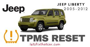 tpms reset jeep liberty 2005 2016 tire