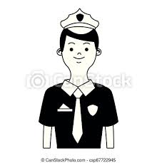 Police man illustration, police officer coloring book police car , policeman cartoon transparent background png clipart. Police Officer Cartoon In Black And White Police Officer Cartoon Vector Illustration Graphic Design Canstock
