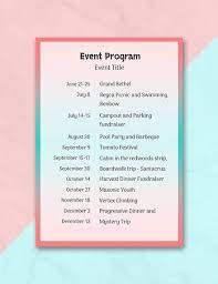 As adults, we sometimes overlook the pure joy that can come out of playing a great party. Free 38 Event Program Templates In Pdf Ms Word