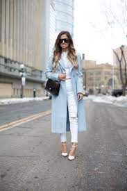 Fashion Blue Coat Outfit