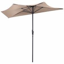9 Ft Half Round Patio Umbrella Sunshade