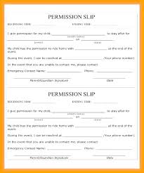 Permission Slip Template Word Online Field Trip Permission