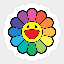 Thus, murakami revisited his iconic flowers series, creating 108 digital versions of the smiling plants. Takashi Murakami Flower Rainbow Takashi Murakami Flower Rainbow Aufkleber Teepublic De