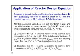 Solved Of Reactor Design